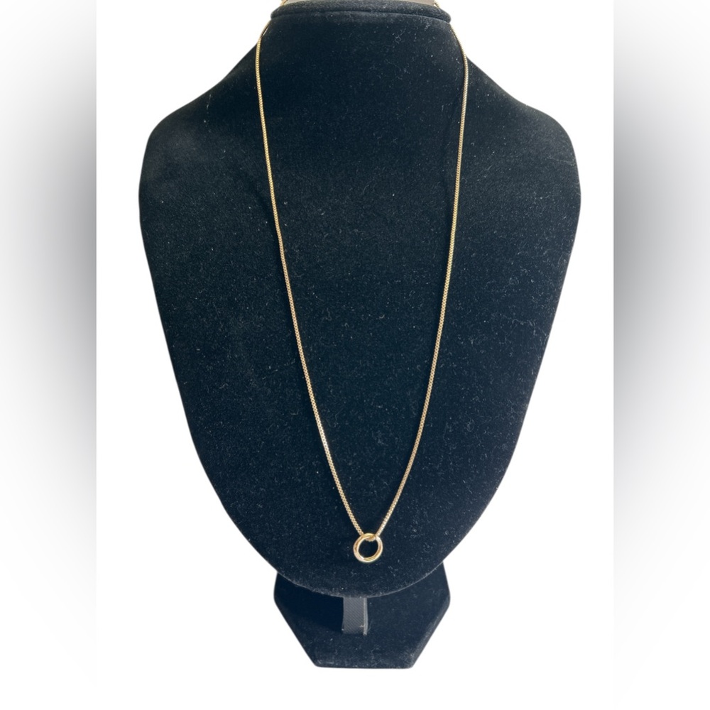 LC Lauren Conrad Gold Tone Dainty Circle Necklace